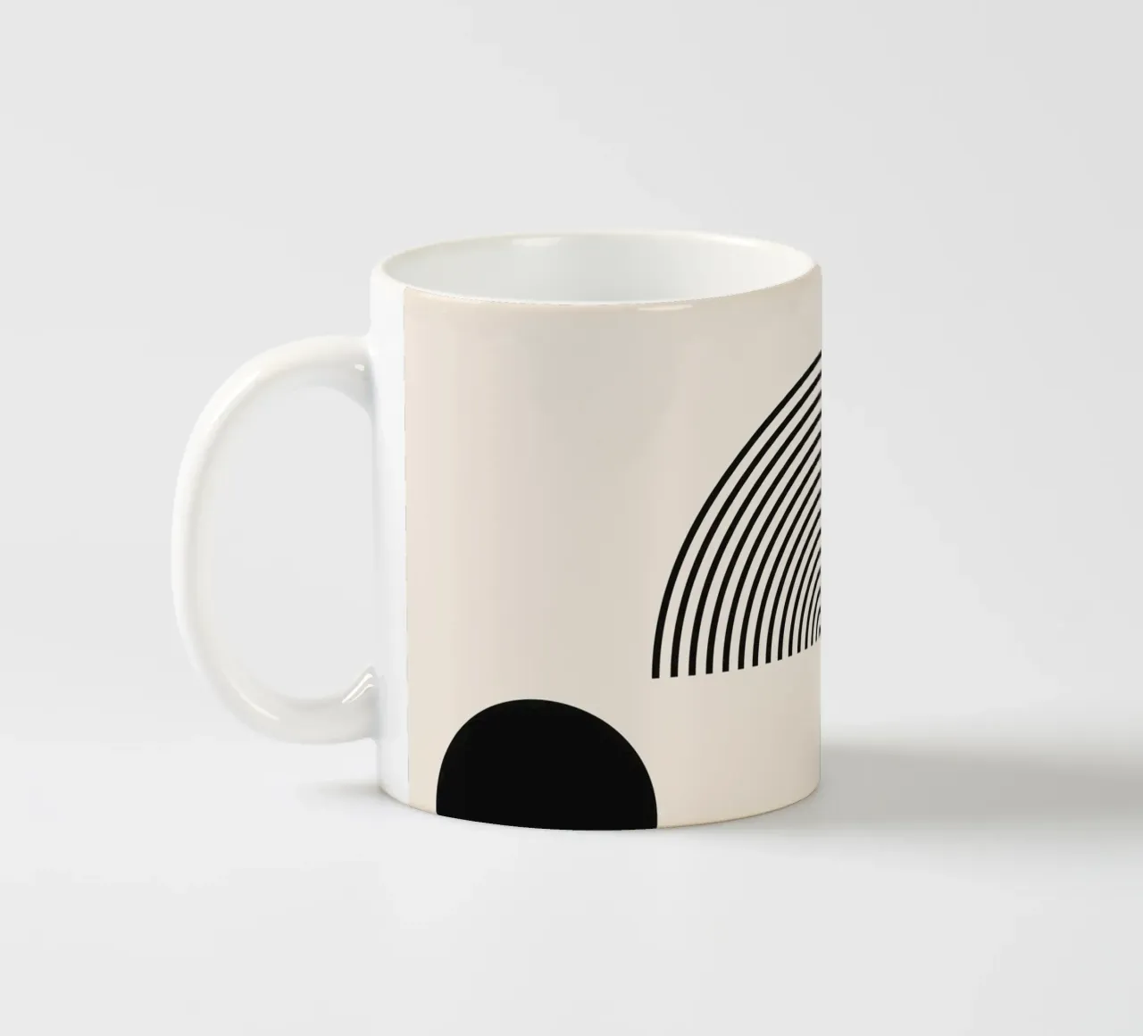 Geometria minimalista - nero e beige tazza in ceramica da Whole©