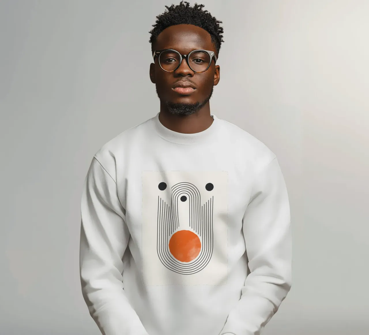 Retro Minimal – Geometrie & Orange felpa da Whole©