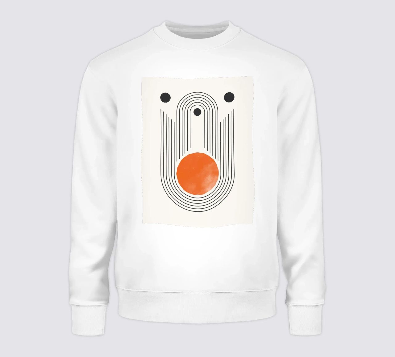 Retro Minimal – Geometrie & Orange felpa da Whole©