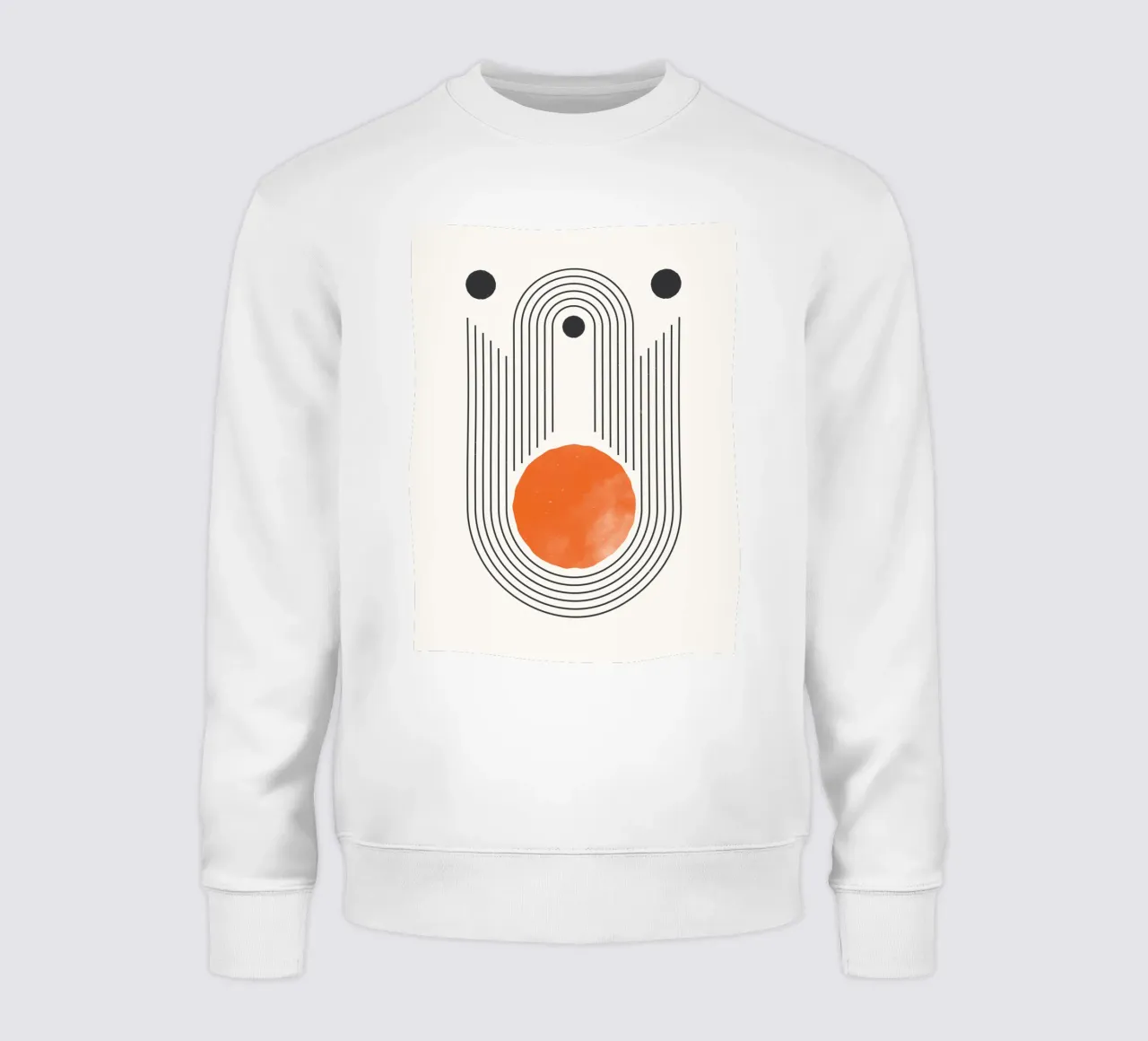 Retro Minimal – Geometrie & Orange felpa da Whole©