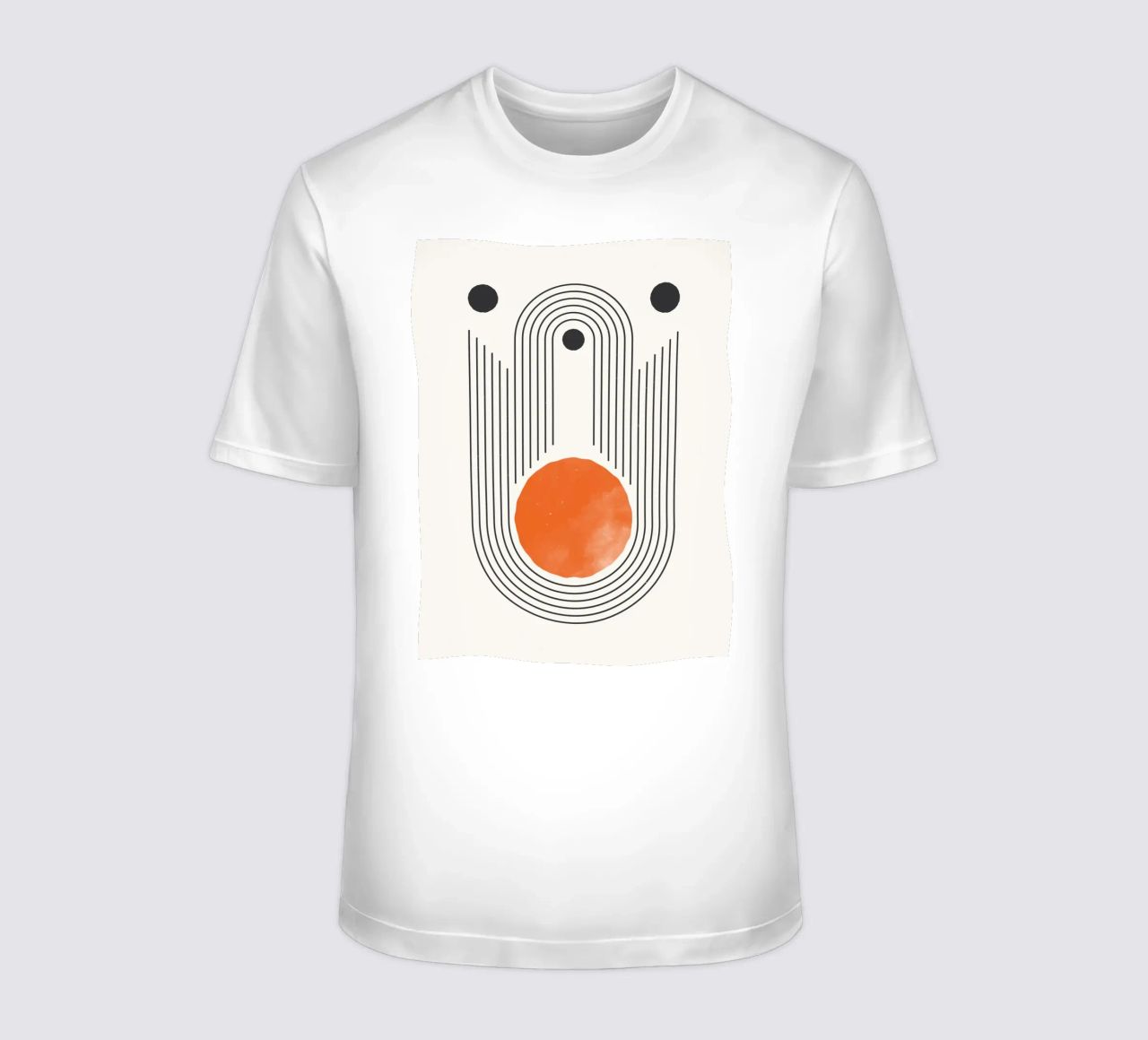 Retro Minimal – Geometrie & Orange t-shirt da Whole©