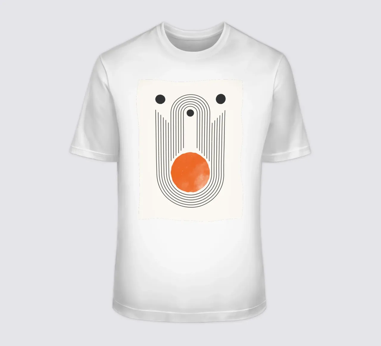 Retro Minimal – Geometrie & Orange t-shirt da Whole©