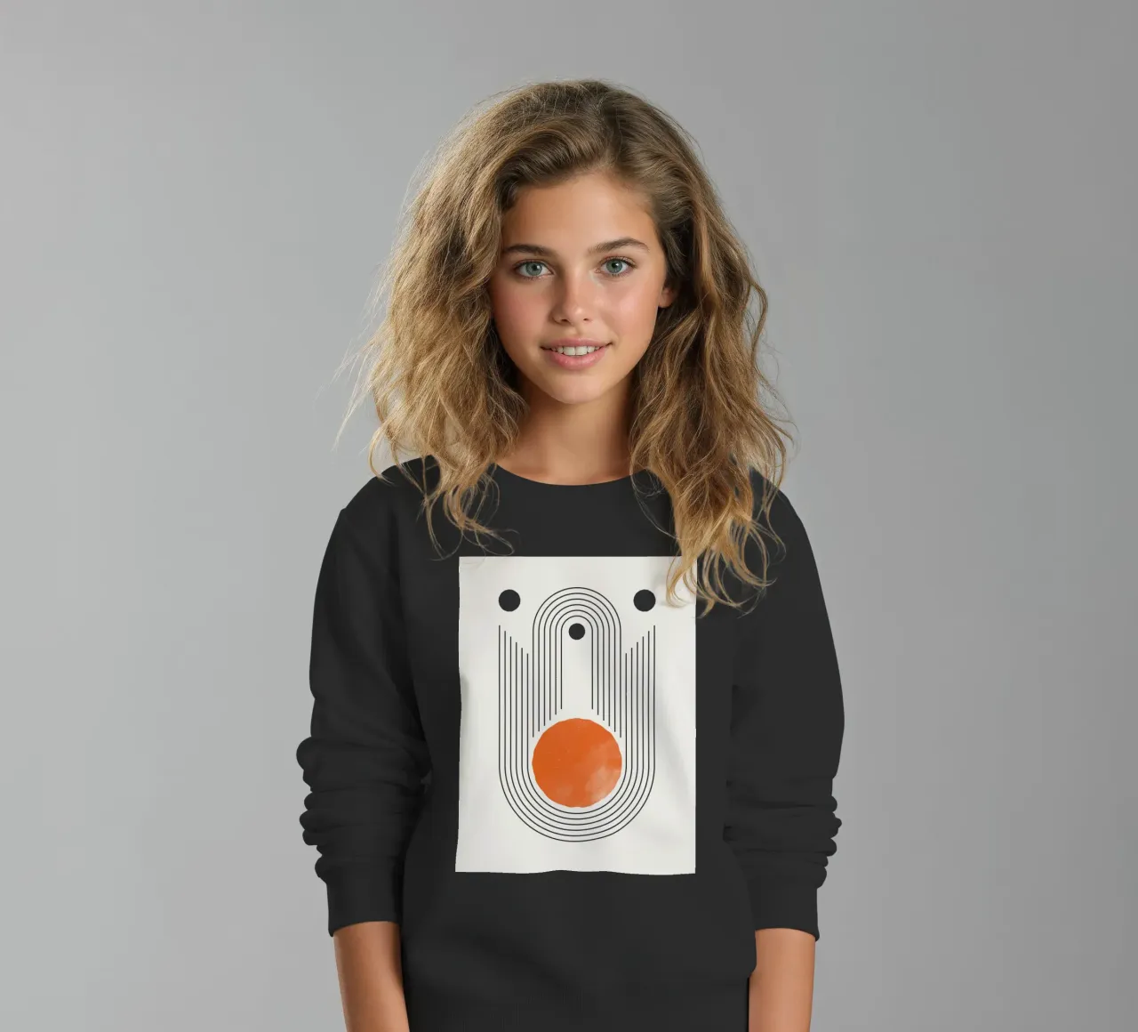 Retro Minimal – Geometrie & Orange felpa bambino da Whole©