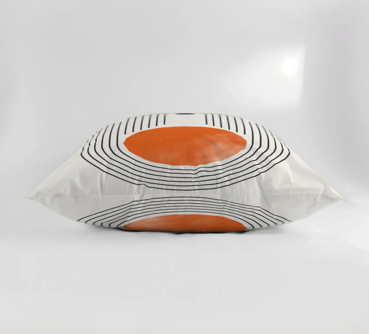 Retro Minimal - Geometrien & Orange Kissen von Whole©