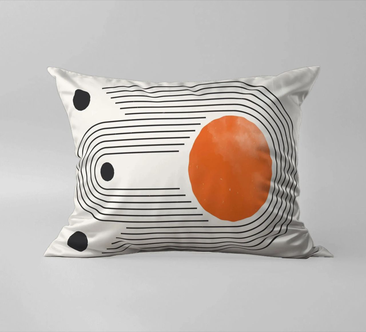 Retro Minimal – Geometrie & Orange cuscino da Whole©