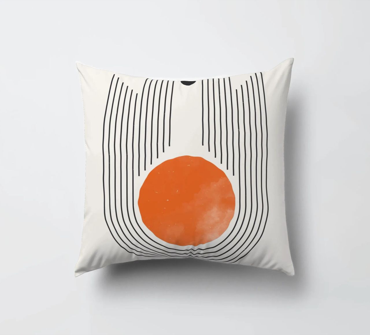 Retro Minimal – Geometrie & Orange cuscino da Whole©