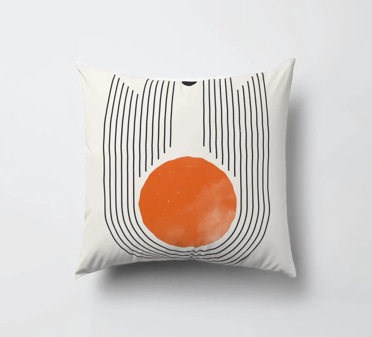 Retro Minimal - Geometrien & Orange Kissen von Whole©