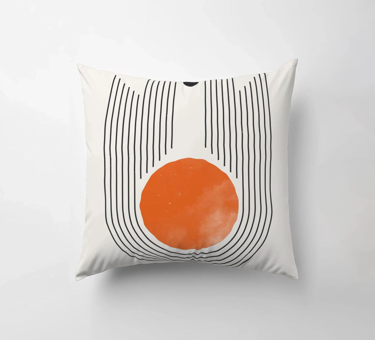 Retro Minimal – Geometrie & Orange cuscino da Whole©