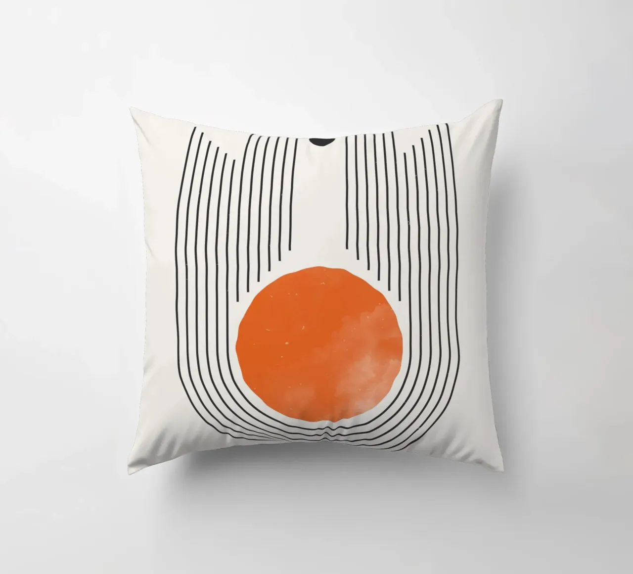 Retro Minimal - Geometrien & Orange Kissen von Whole©