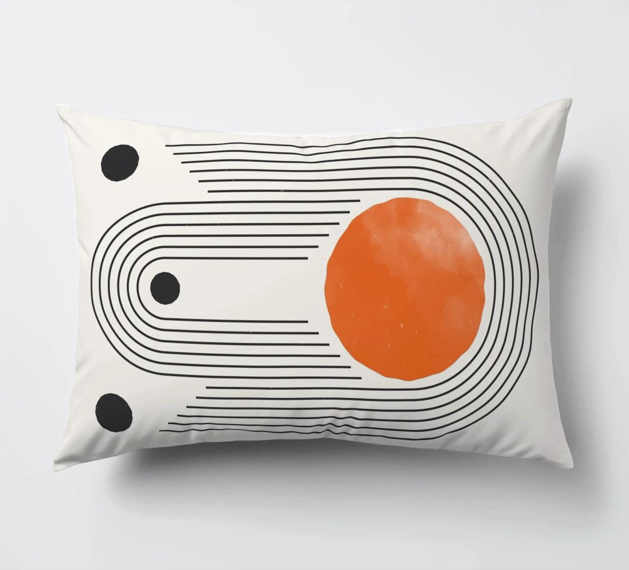 Retro Minimal – Geometrie & Orange cuscino da Whole©