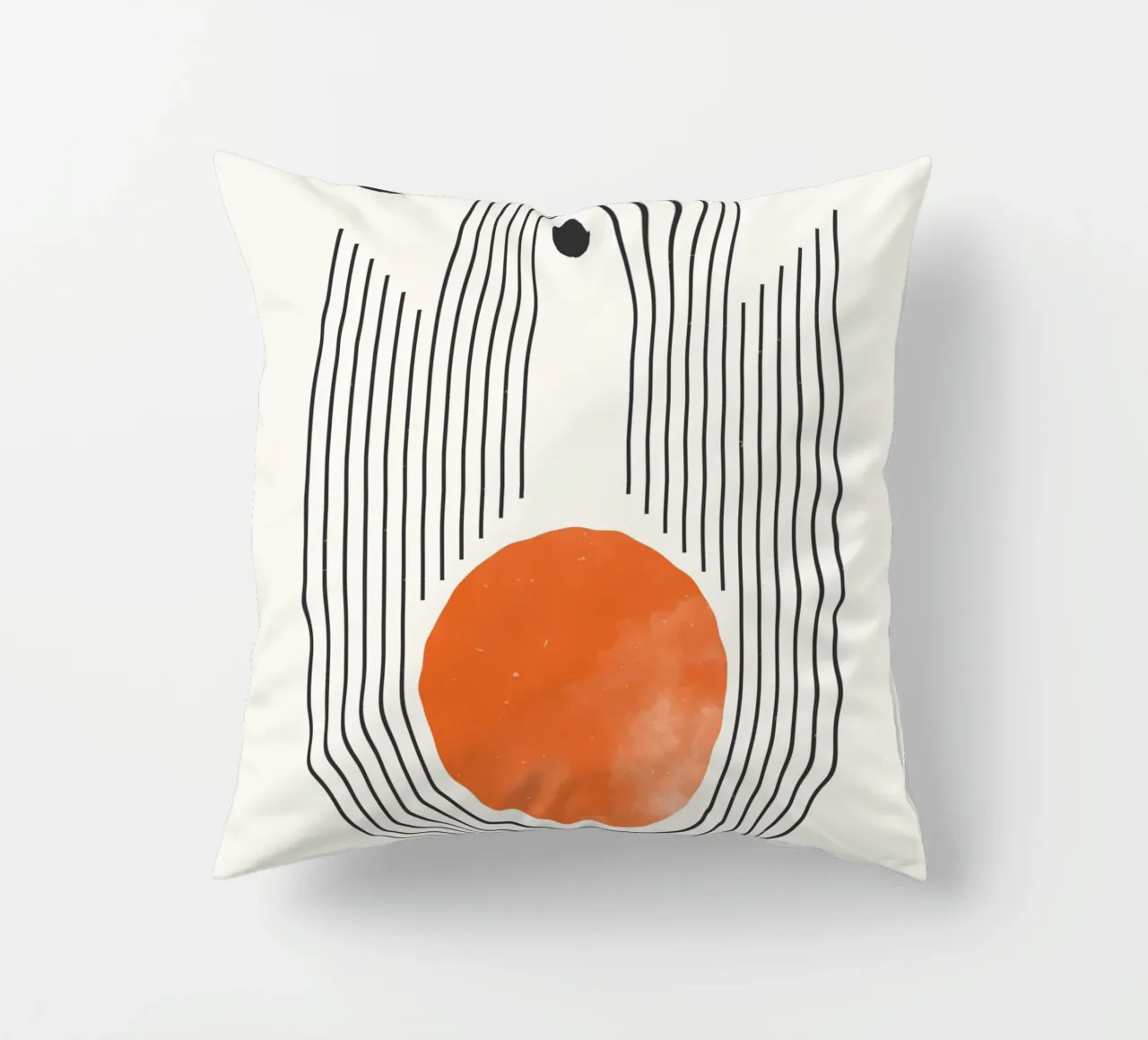 Retro Minimal - Geometrien & Orange Kissen von Whole©