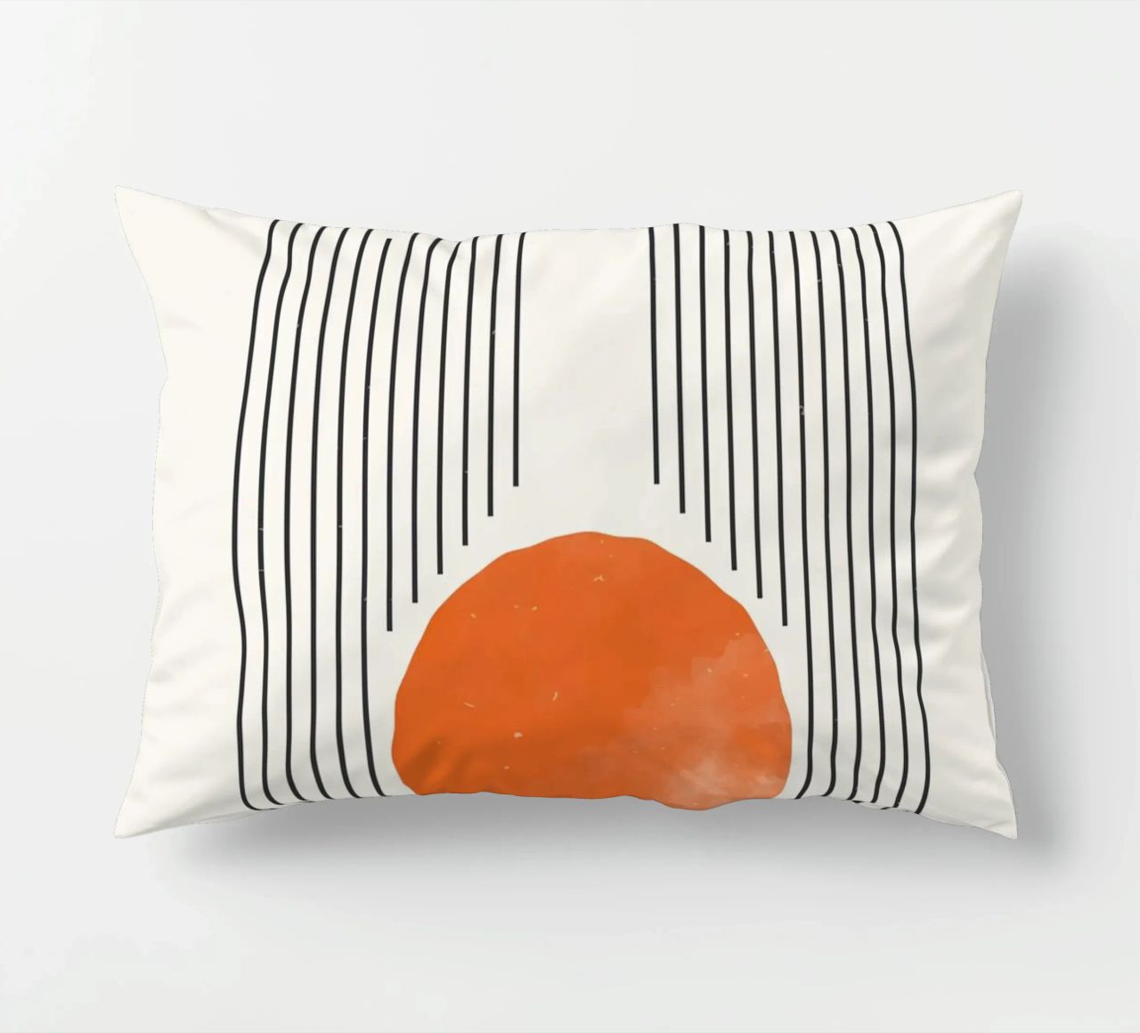 Retro Minimal – Geometrie & Orange cuscino da Whole©