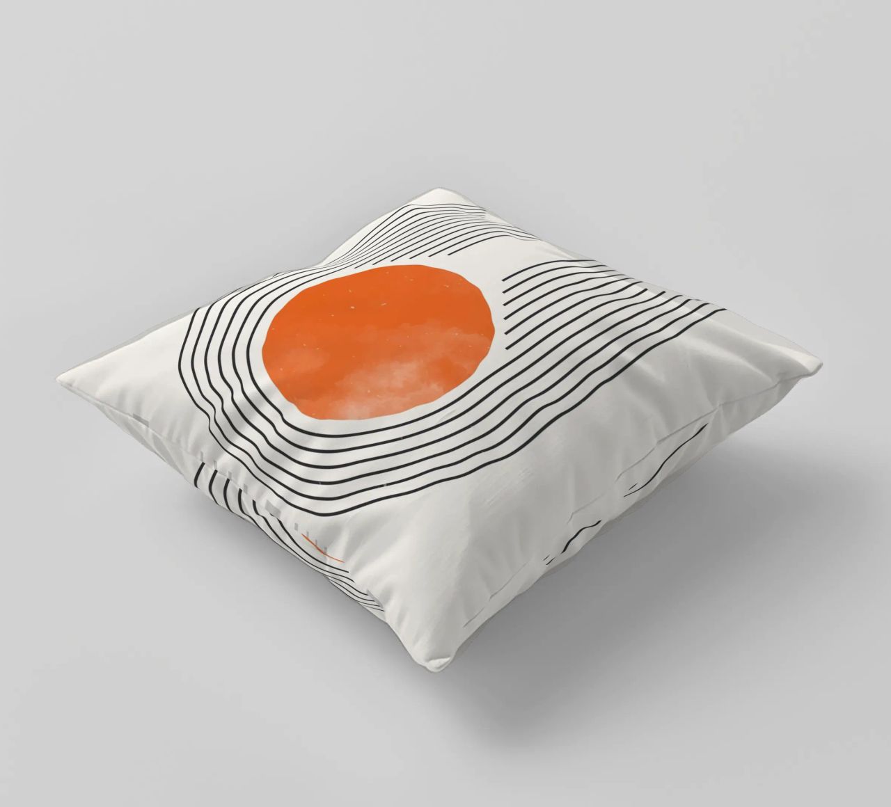 Retro Minimal – Geometrie & Orange cuscino da Whole©