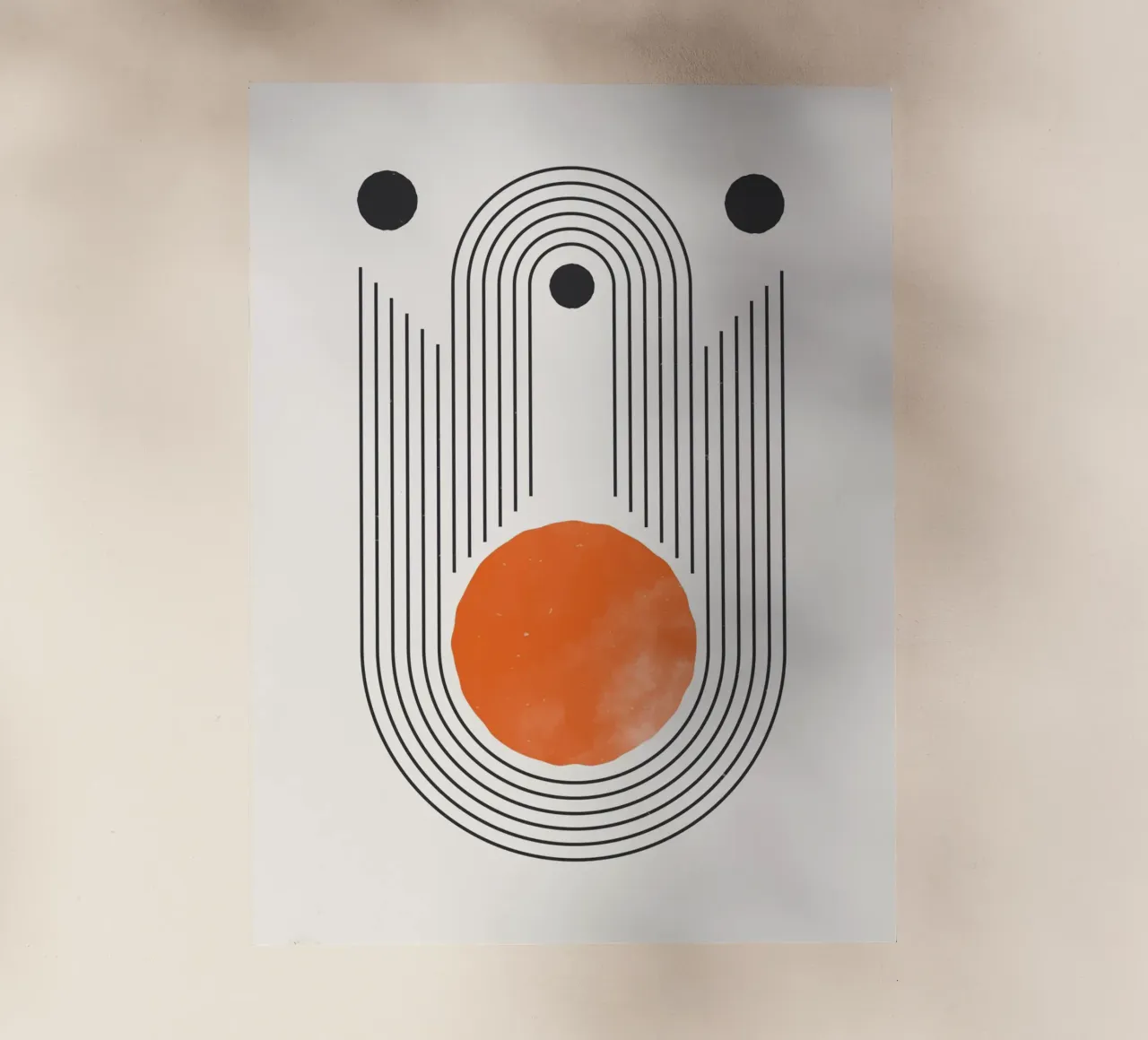 Retro Minimal – Geometrie & Orange pellicola backlit da Whole©