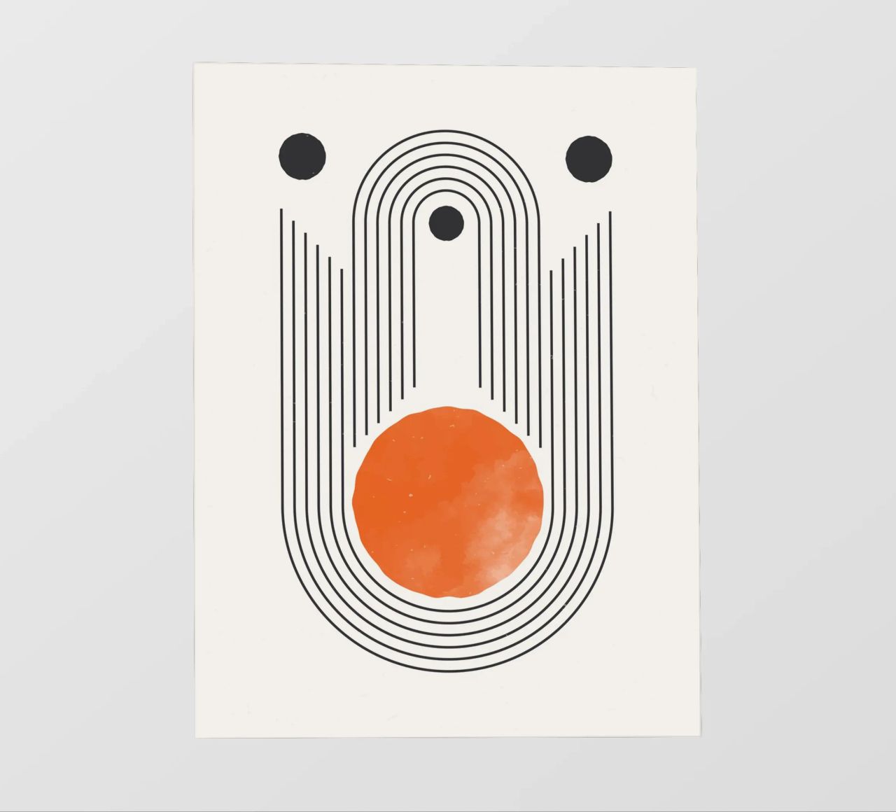 Retro Minimal – Geometrie & Orange pellicola backlit da Whole©