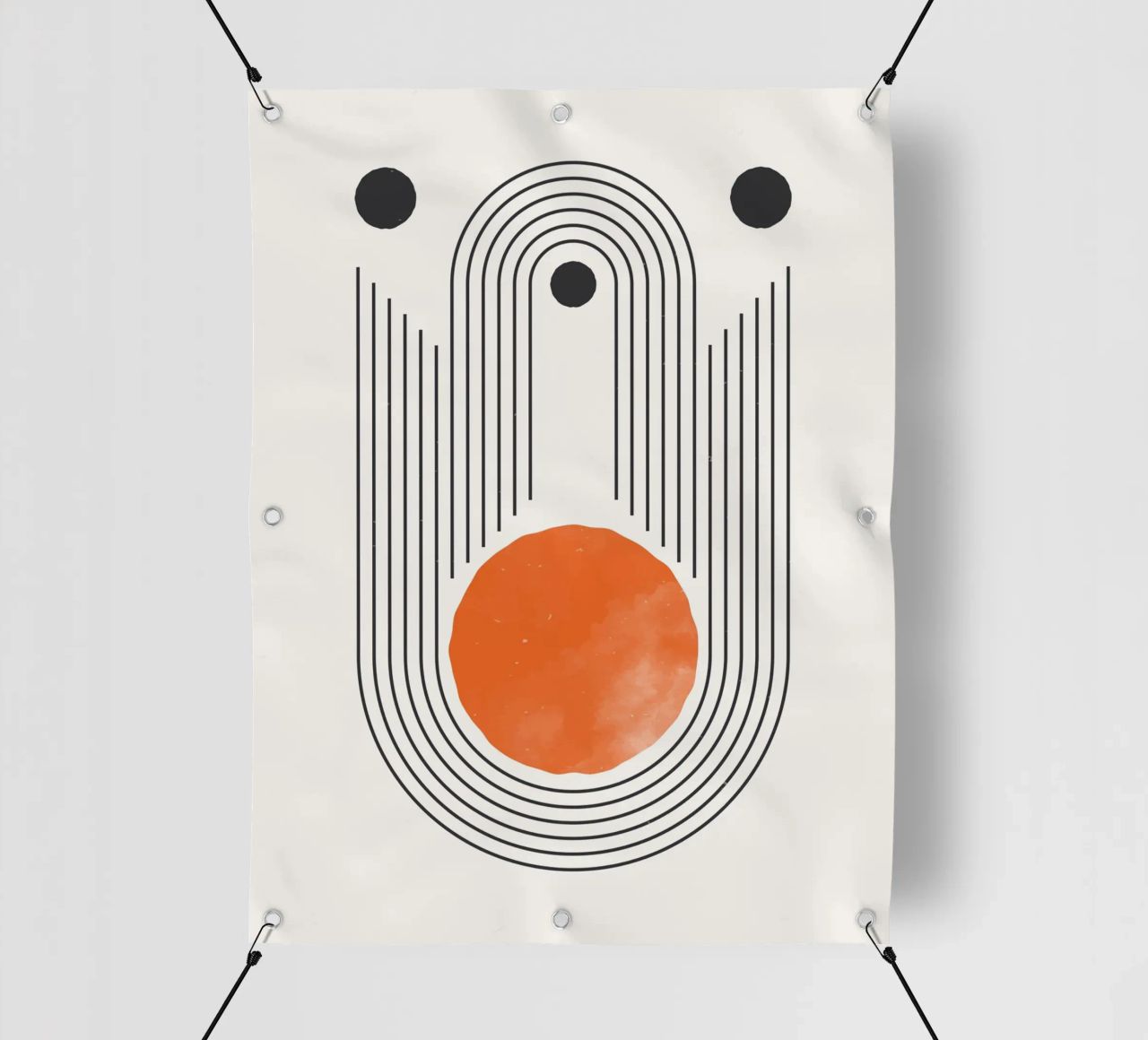Retro Minimal – Geometrie & Orange telo in pvc da Whole©