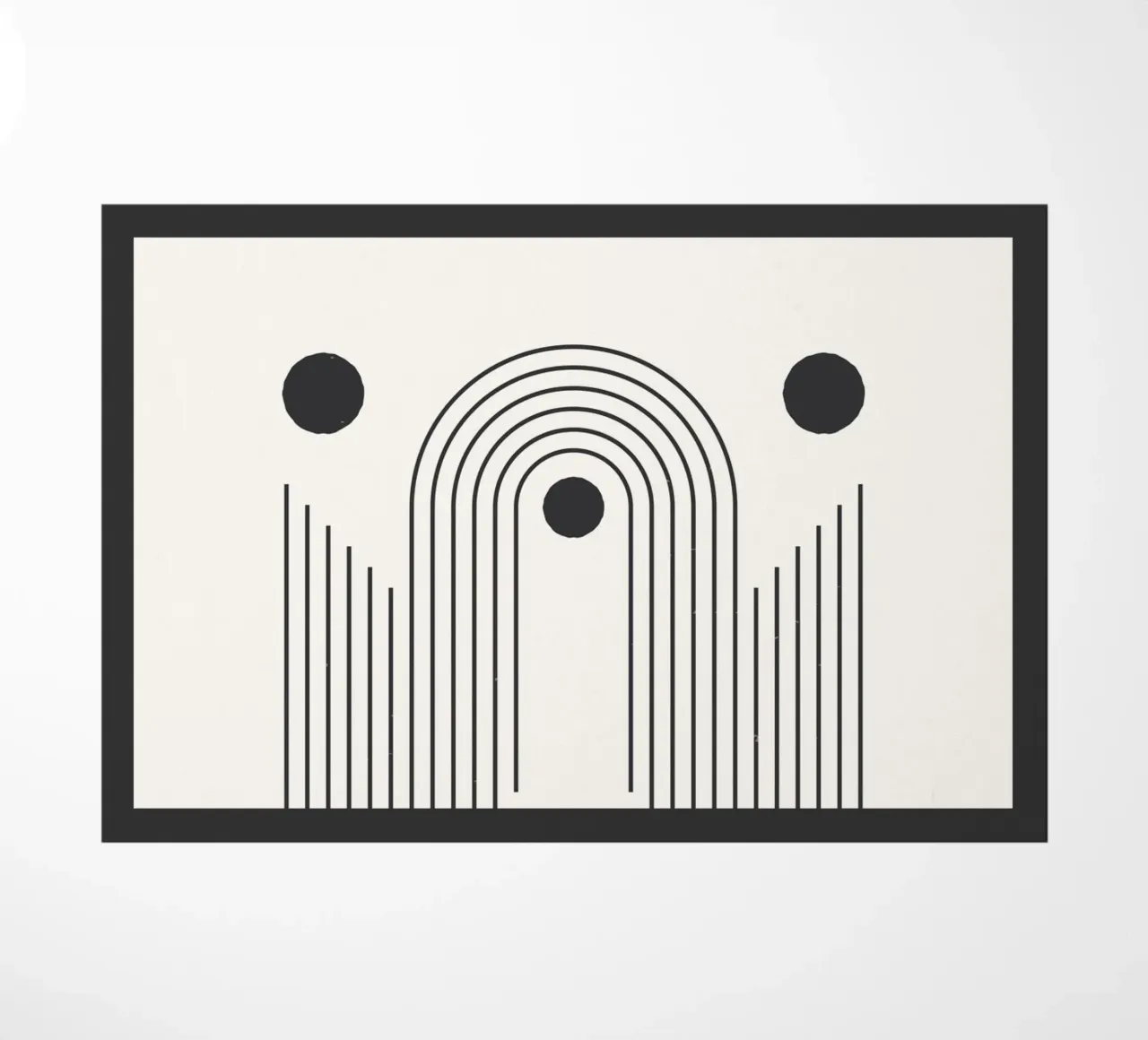 Retro Minimal - Geometries & Orange doormat by Whole©