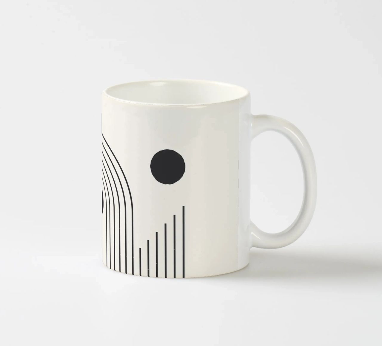 Retro Minimal – Geometrie & Orange tazza in ceramica da Whole©