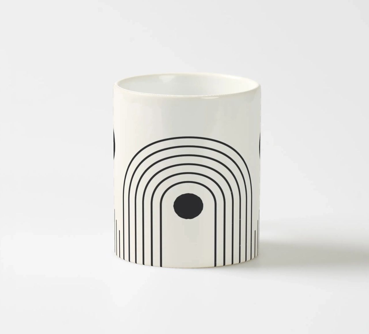 Retro Minimal – Geometrie & Orange tazza in ceramica da Whole©