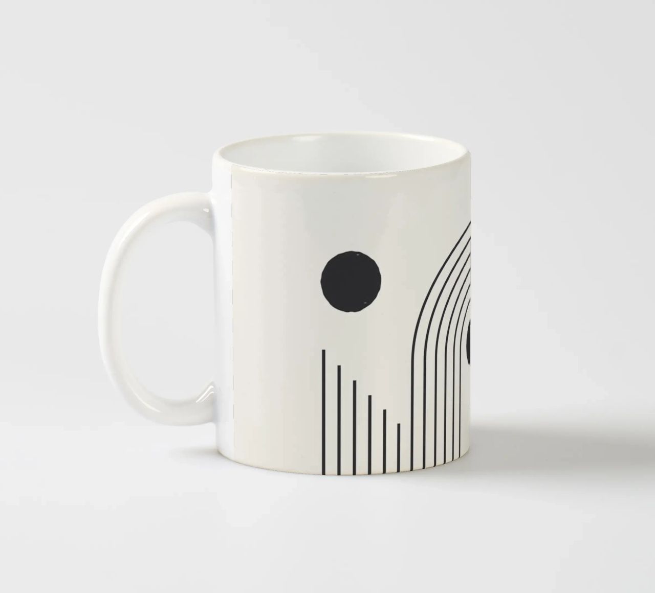Retro Minimal – Geometrie & Orange tazza in ceramica da Whole©