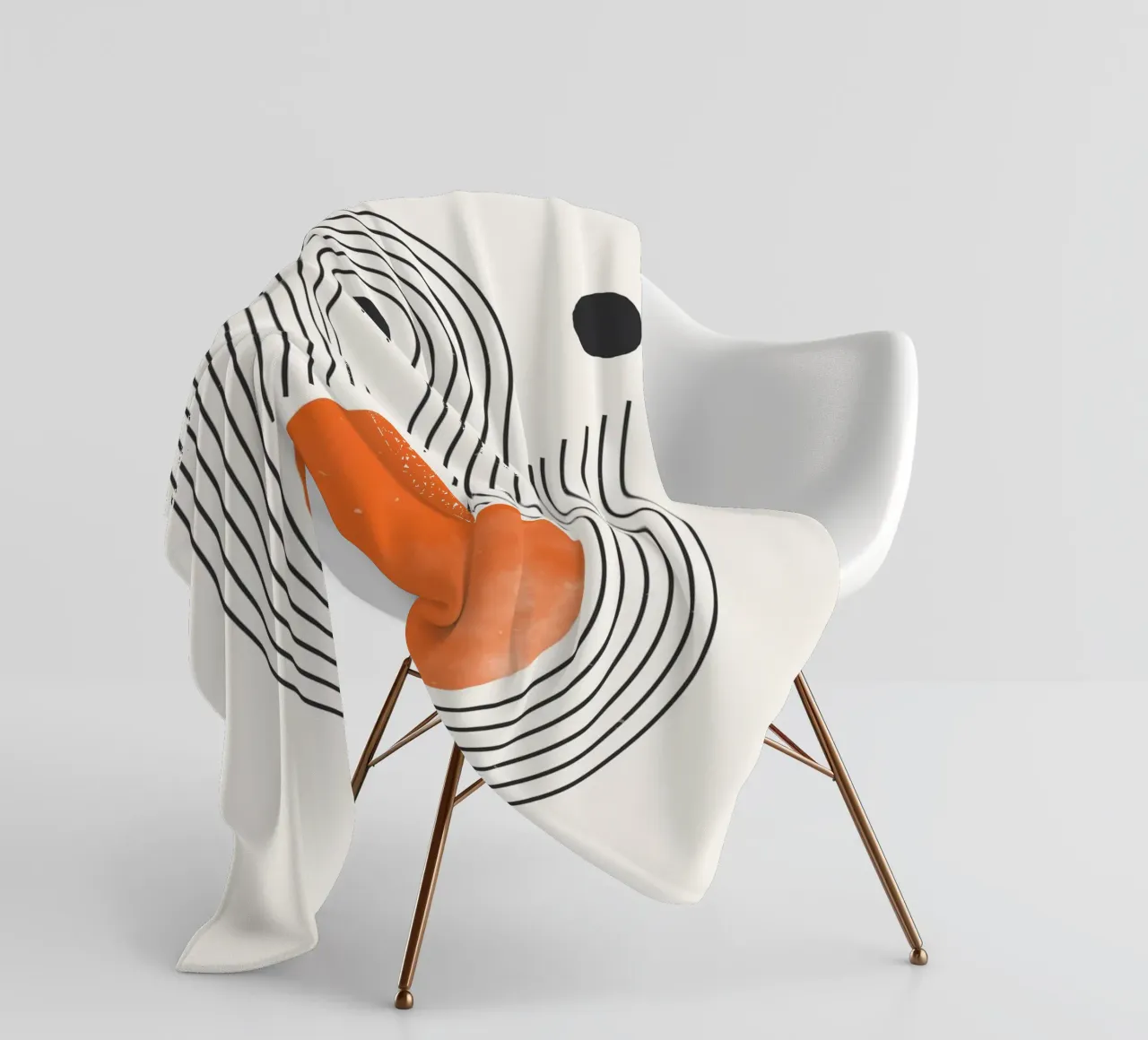 Retro Minimal – Geometrie & Orange coperta in pile da Whole©