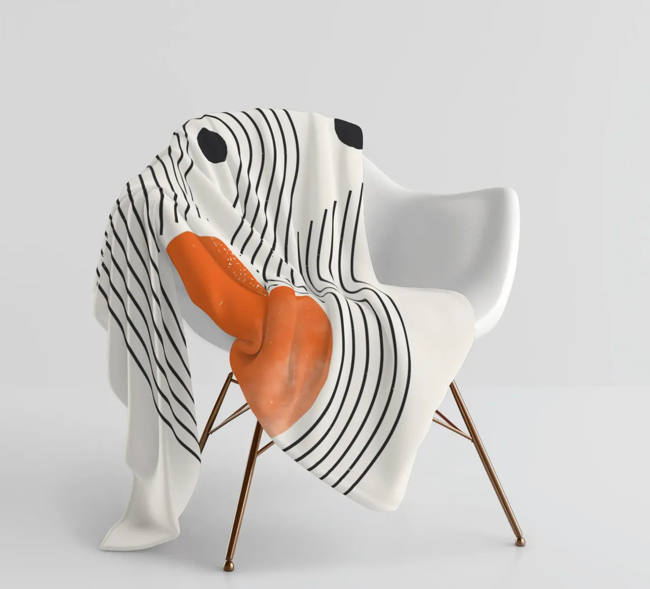 Retro Minimal – Geometrie & Orange coperta in pile da Whole©