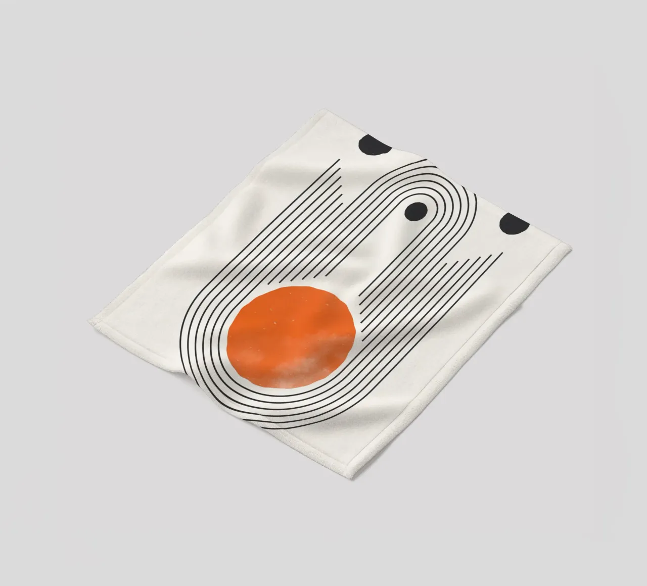 Retro Minimal – Geometrie & Orange coperta in pile da Whole©