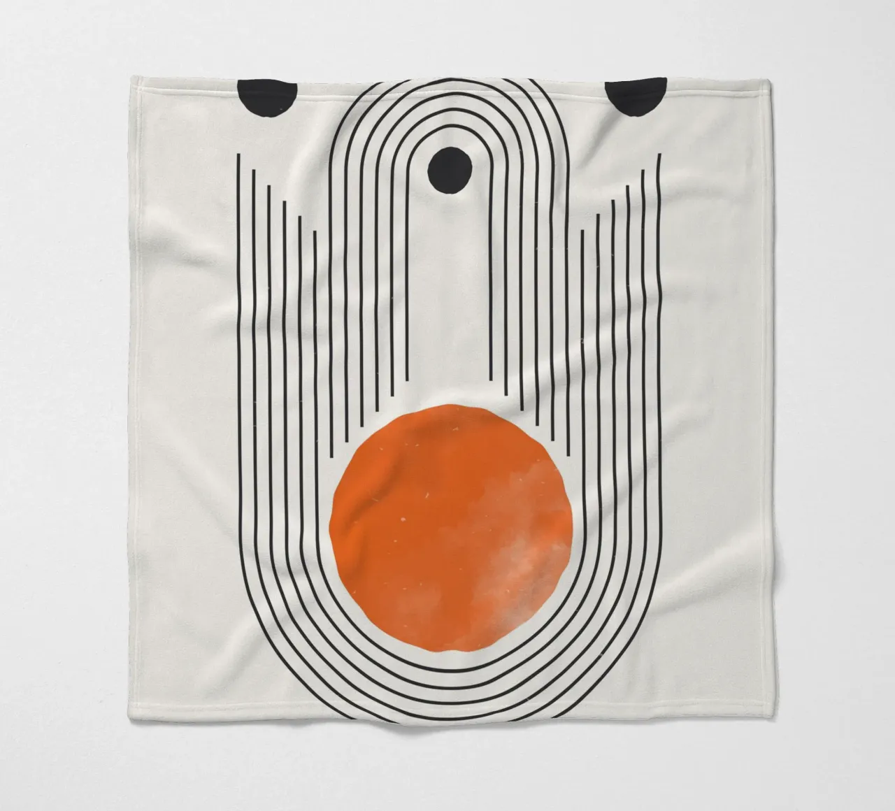 Retro Minimal – Geometrie & Orange coperta in pile da Whole©