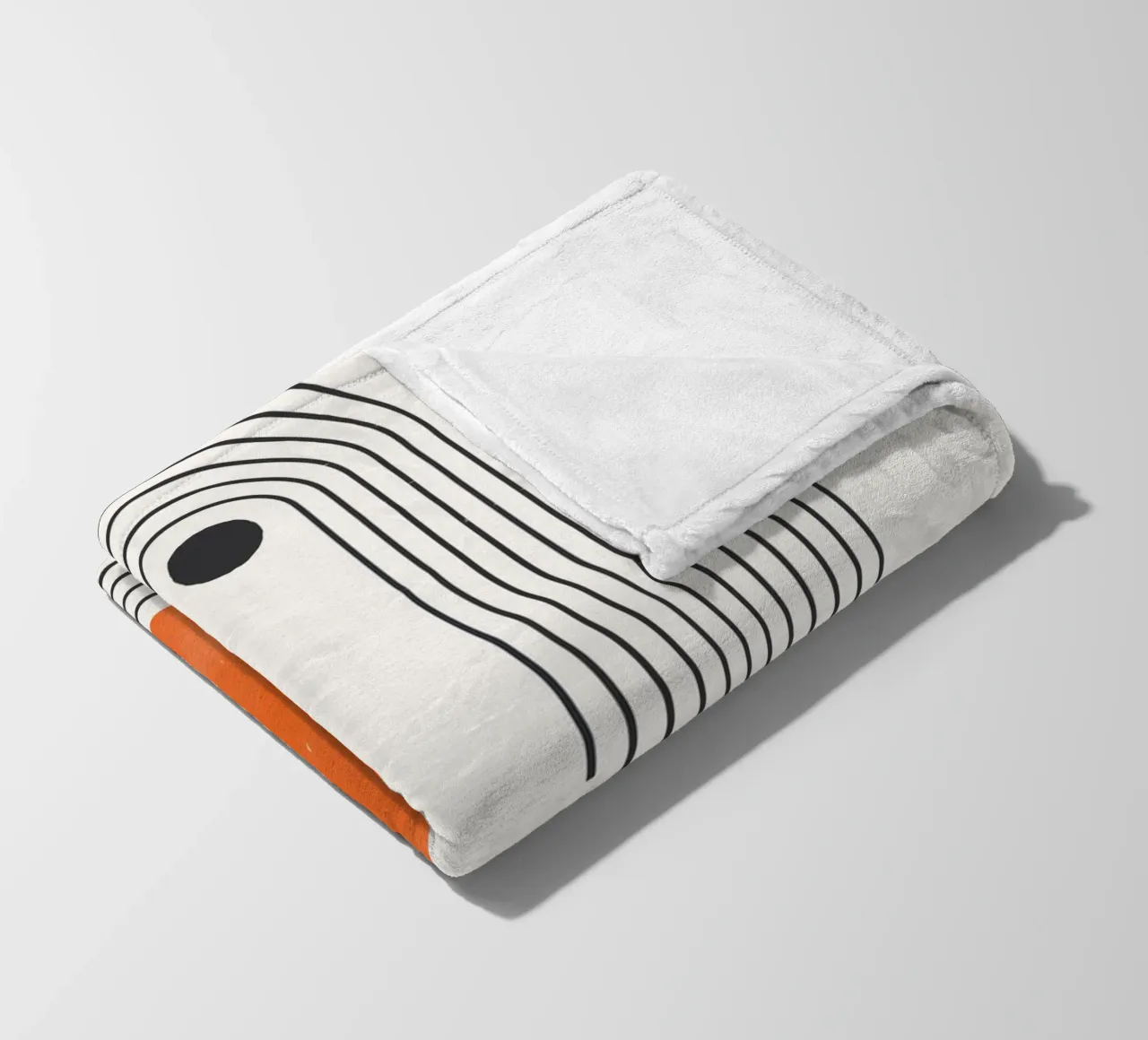 Retro Minimal – Geometrie & Orange coperta in pile da Whole©