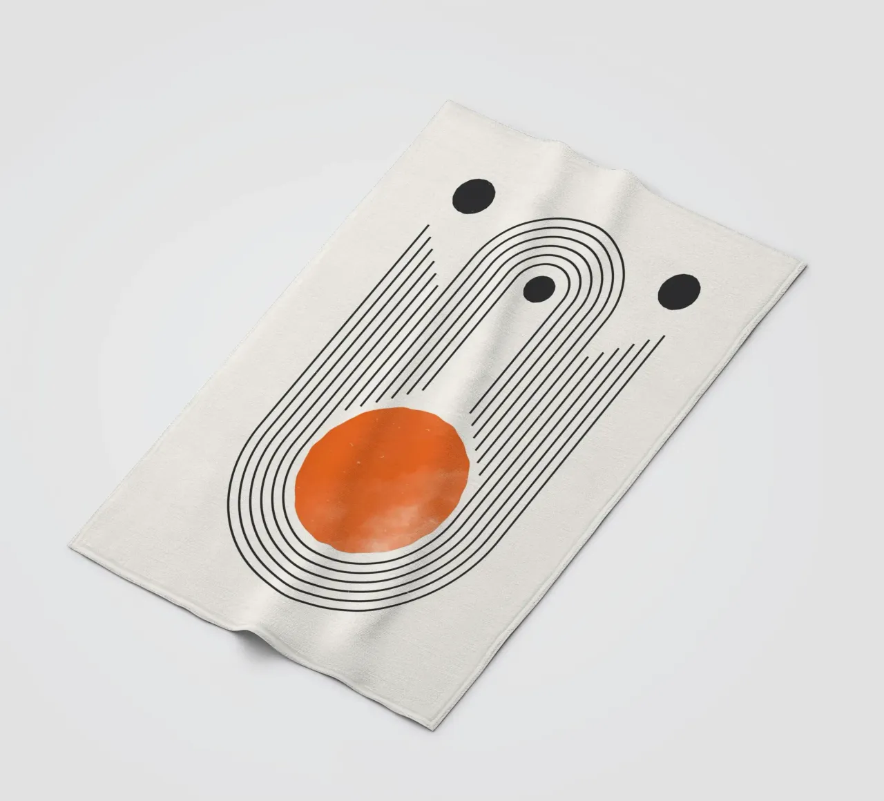 Retro Minimal – Geometrie & Orange coperta in pile da Whole©