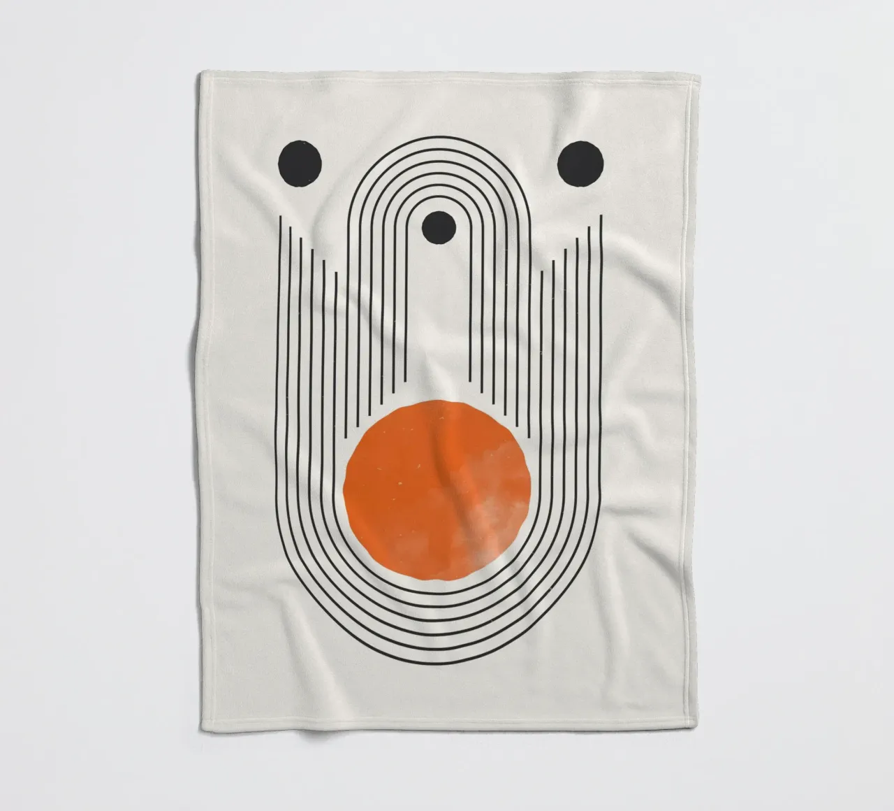 Retro Minimal – Geometrie & Orange coperta in pile da Whole©