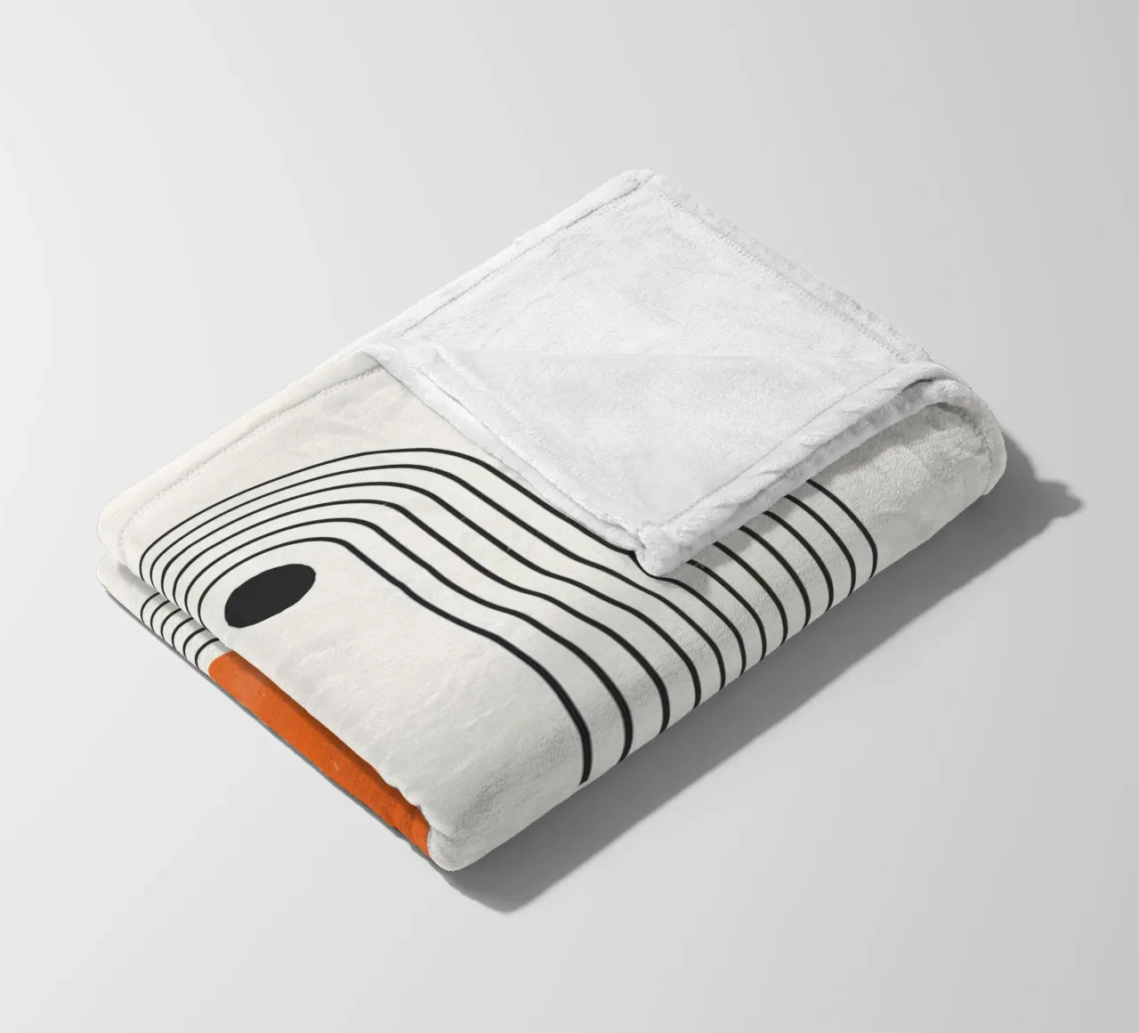 Retro Minimal – Geometrie & Orange coperta in pile da Whole©