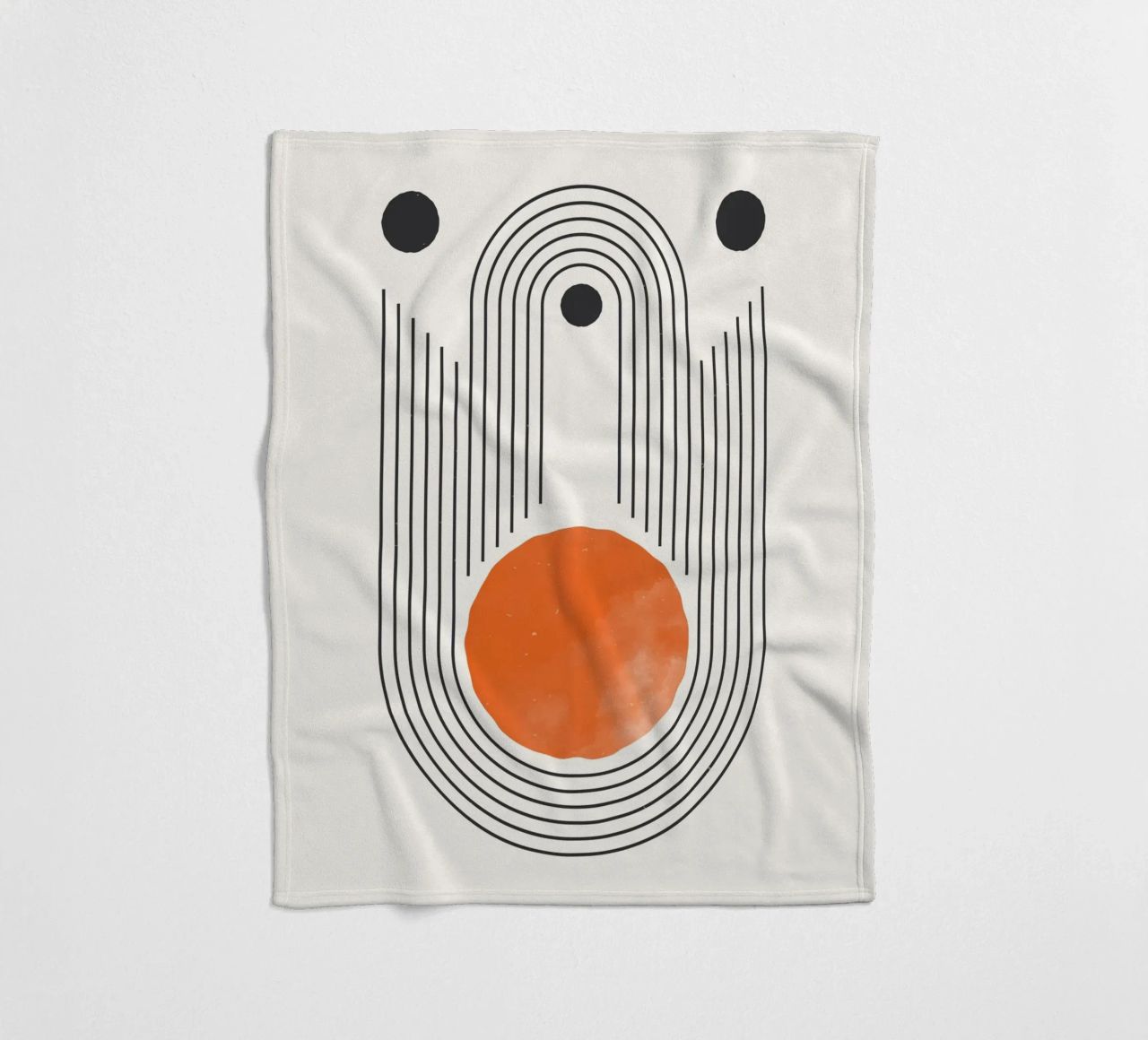 Retro Minimal – Geometrie & Orange coperta in pile da Whole©