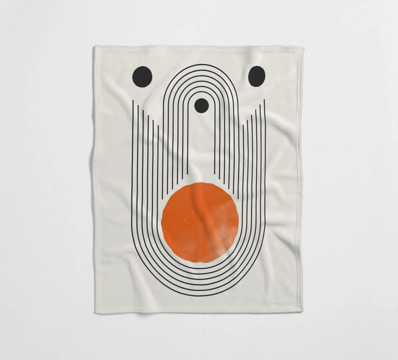 Retro Minimal – Geometrie & Orange coperta in pile da Whole©