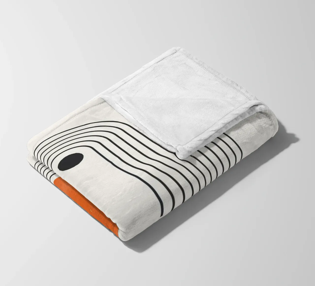 Retro Minimal – Geometrie & Orange coperta in pile da Whole©