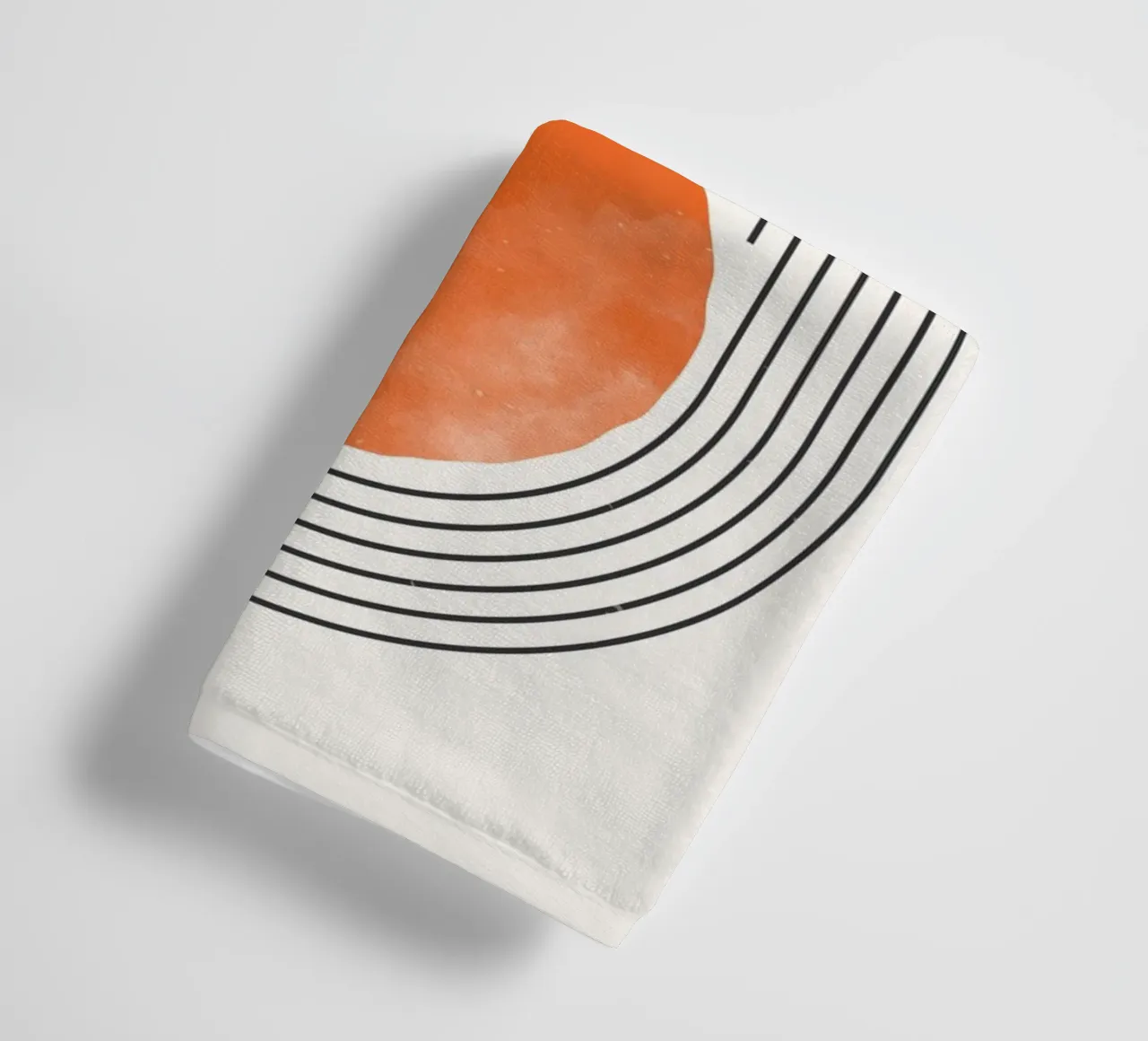 Retro Minimal – Geometrie & Orange asciugamano da bagno da Whole©