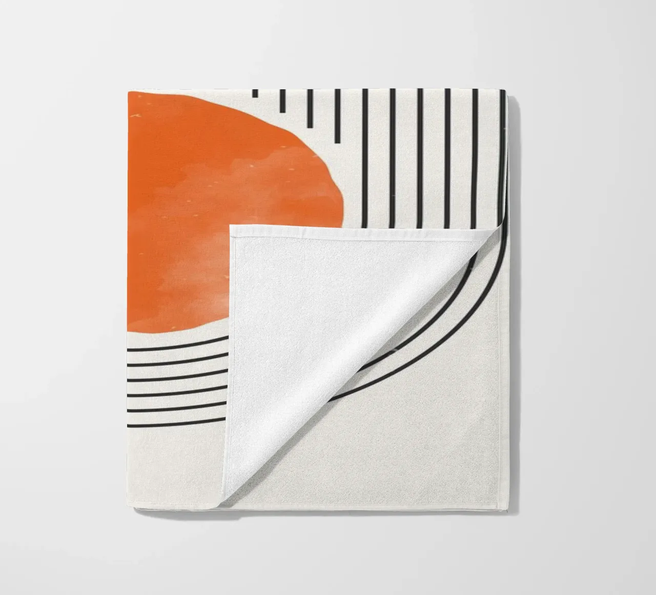 Retro Minimal – Geometrie & Orange telo mare da Whole©