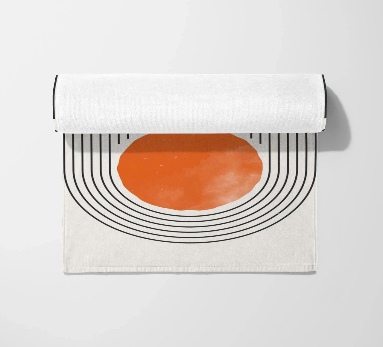 Retro Minimal – Geometrie & Orange telo mare da Whole©