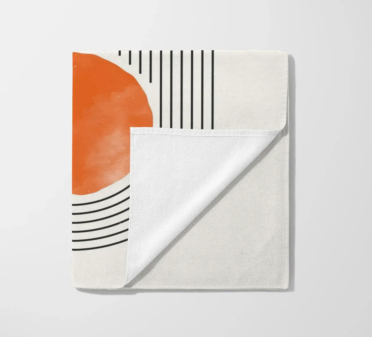 Retro Minimal – Geometrie & Orange telo mare da Whole©
