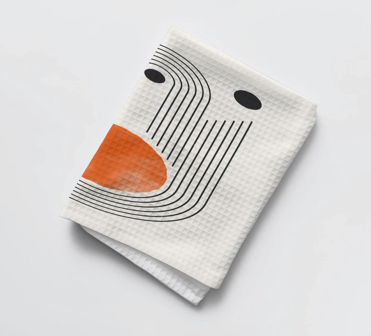 Retro Minimal – Geometrie & Orange canovaccio da cucina da Whole©