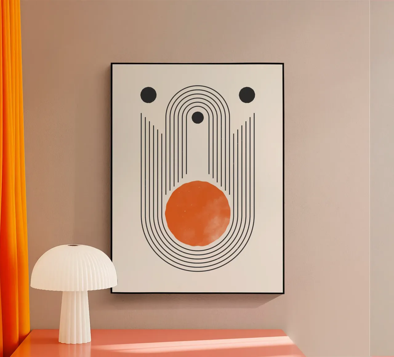 Retro Minimal – Geometrie & Orange plexiglass da Whole©