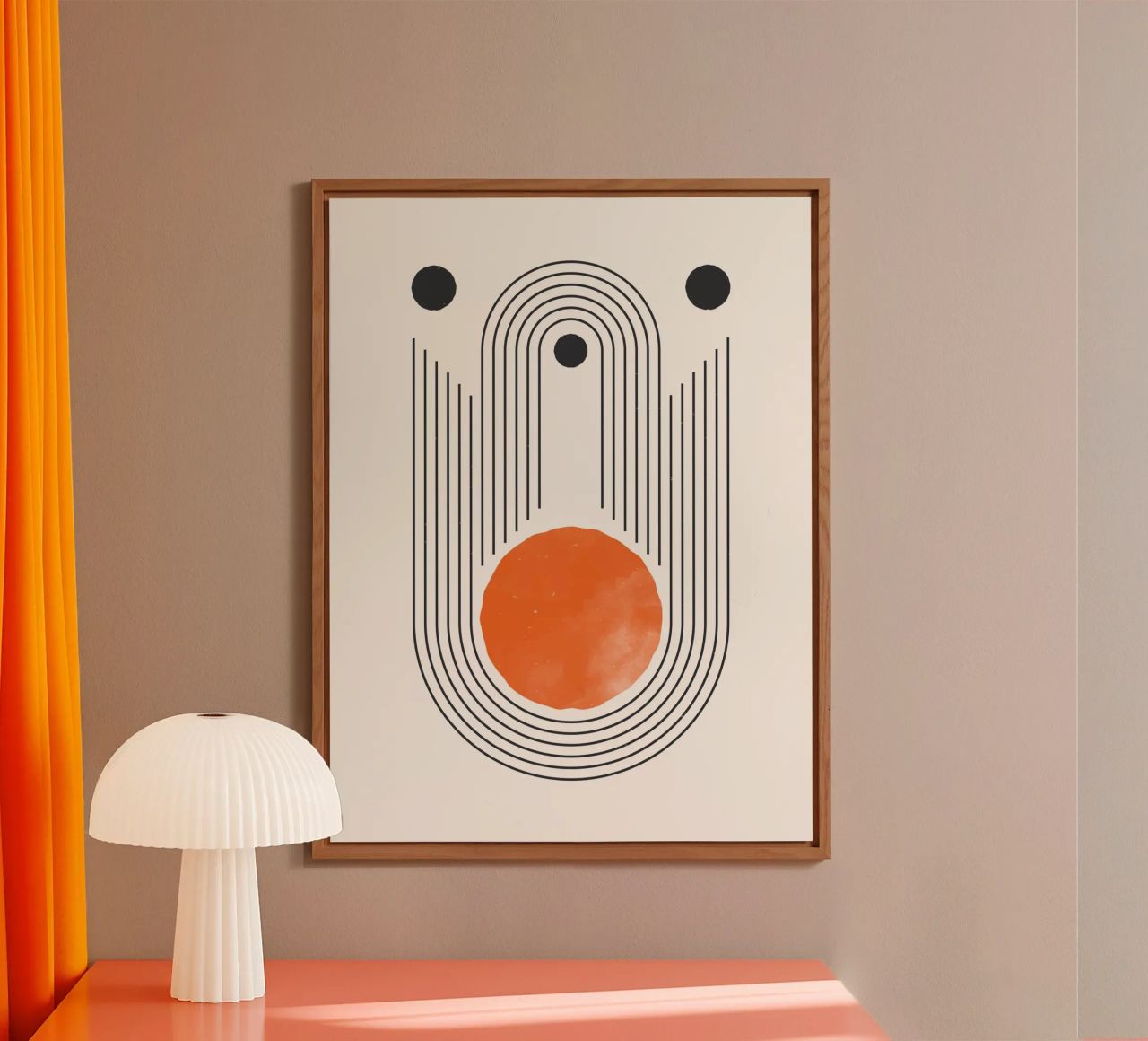 Retro Minimal – Geometrie & Orange alluminio dibond da Whole©