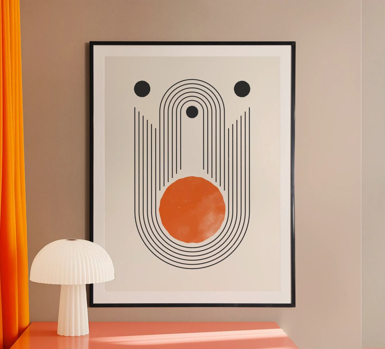Retro Minimal – Geometrie & Orange carta hahnemühle da Whole©