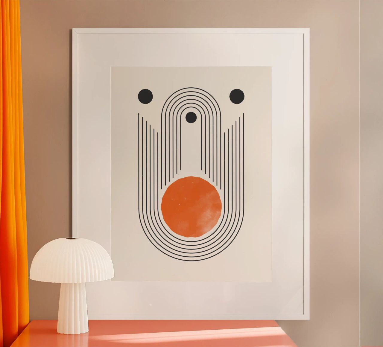Retro Minimal – Geometrie & Orange carta hahnemühle da Whole©