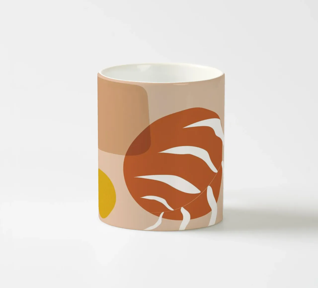 Natura boho - toni della terra e design a foglie tazza in ceramica da Whole©