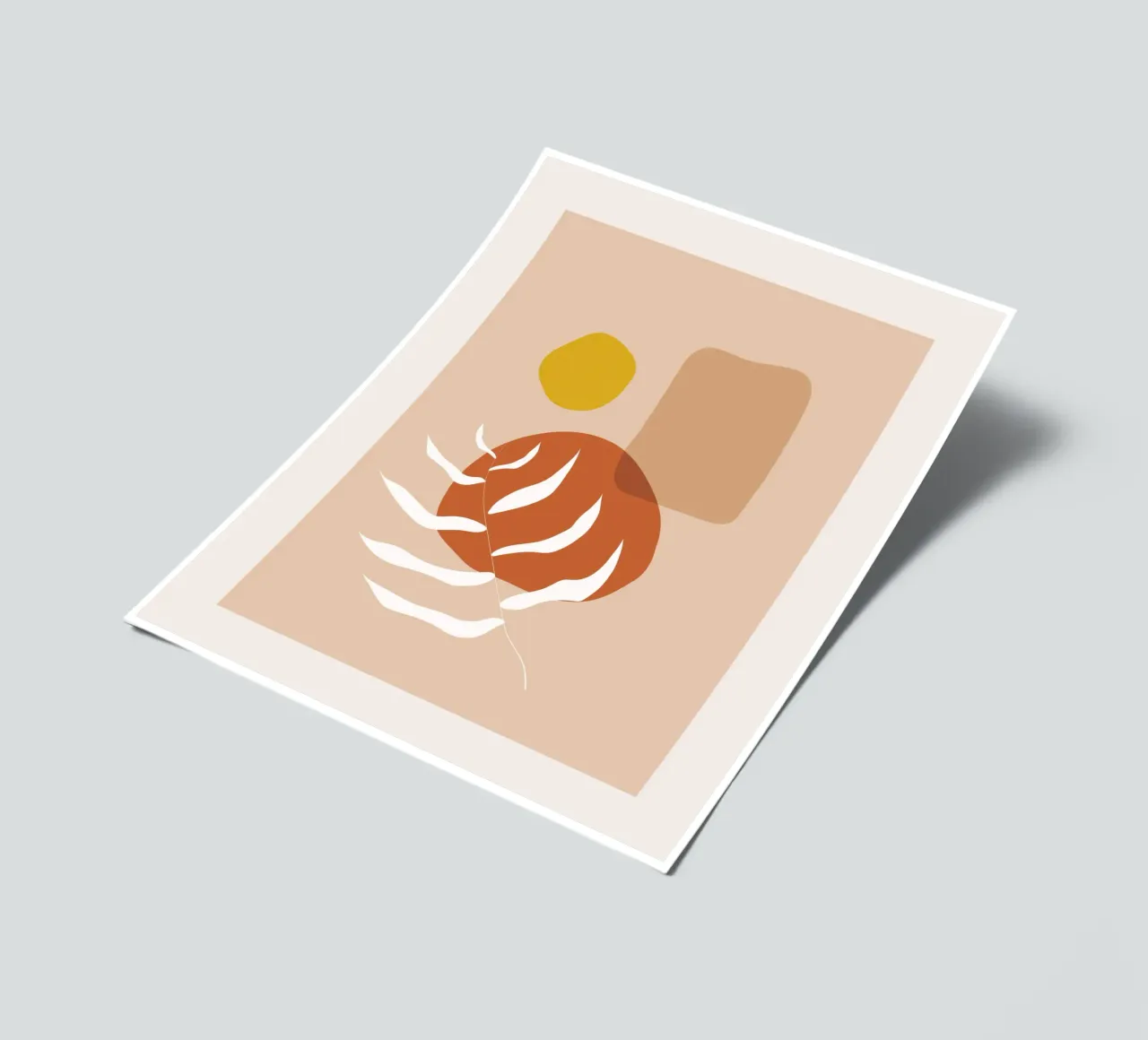 Boho nature - earth tones & leaf design sticker sheet by Whole©