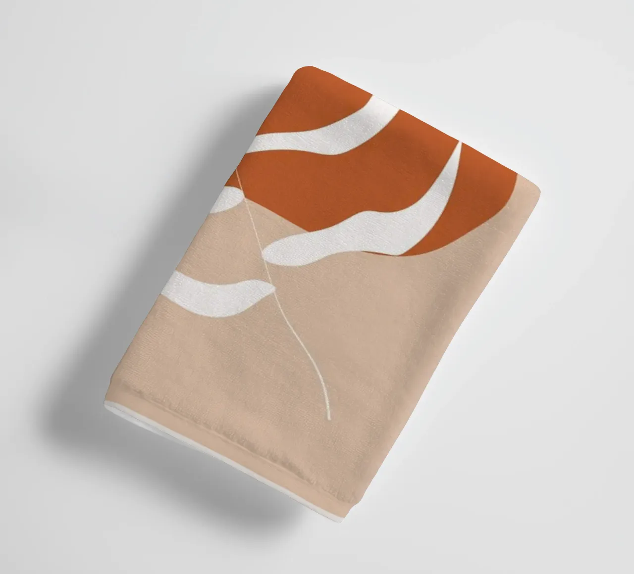 Natura boho - toni della terra e design a foglie asciugamano da bagno da Whole©