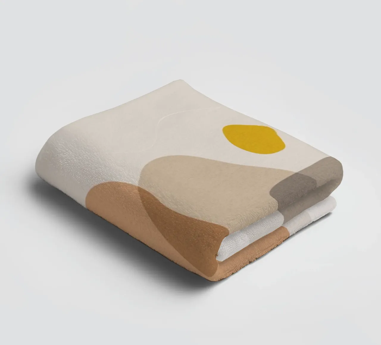 Abstracte vormen - aardetinten & minimalisme badhanddoek van Whole©