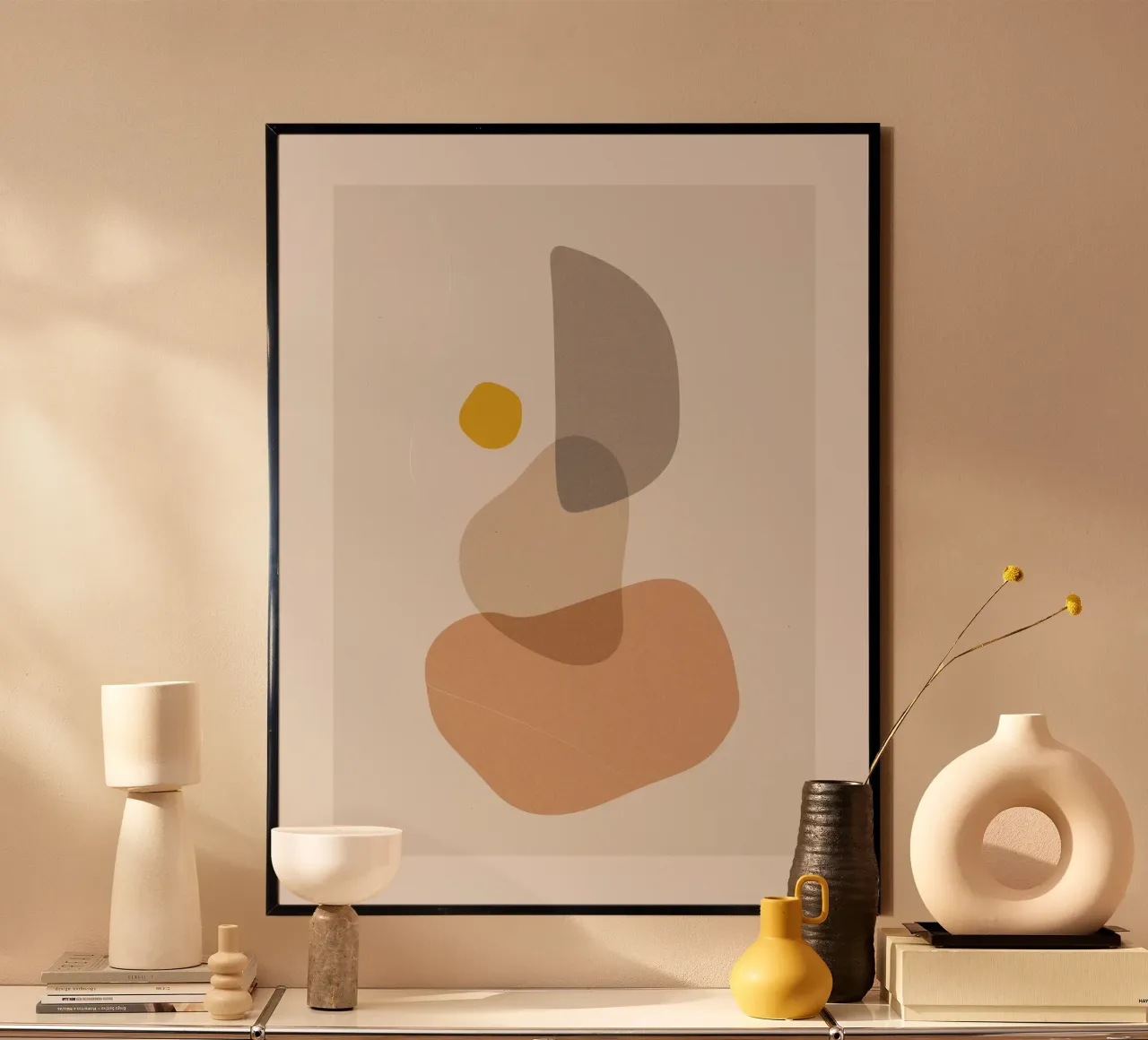 Formes abstraites - tons terre & minimalisme poster de Whole©