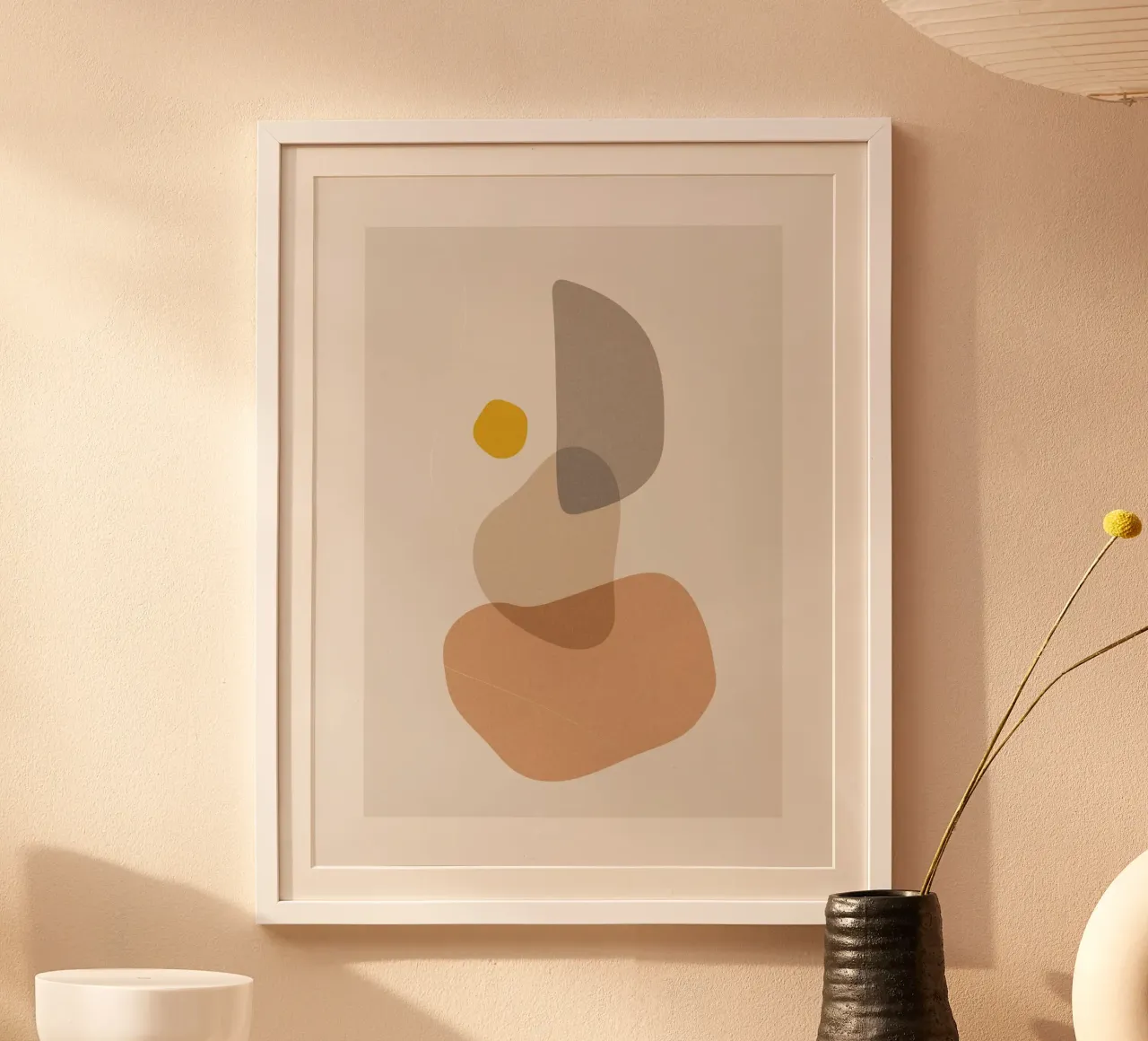 Formes abstraites - tons terre & minimalisme poster de Whole©